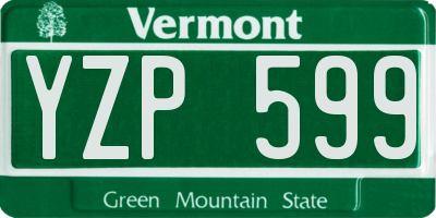 VT license plate YZP599