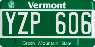 VT license plate YZP606