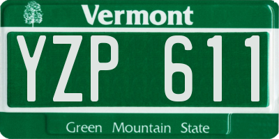 VT license plate YZP611
