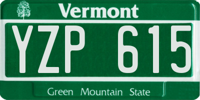 VT license plate YZP615