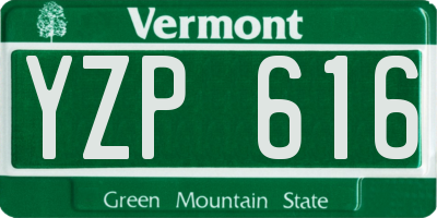 VT license plate YZP616