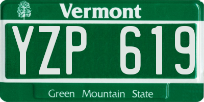 VT license plate YZP619