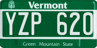 VT license plate YZP620
