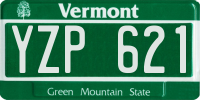 VT license plate YZP621