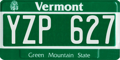 VT license plate YZP627