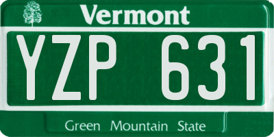VT license plate YZP631