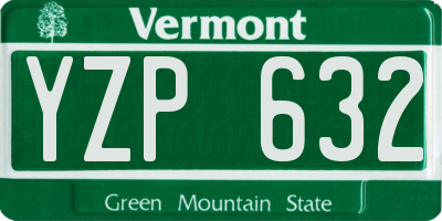 VT license plate YZP632
