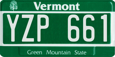 VT license plate YZP661