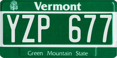 VT license plate YZP677