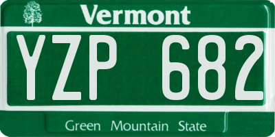 VT license plate YZP682