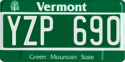 VT license plate YZP690