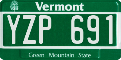 VT license plate YZP691