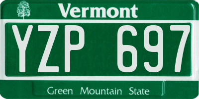 VT license plate YZP697