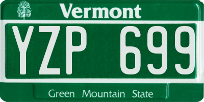 VT license plate YZP699