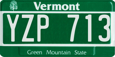 VT license plate YZP713