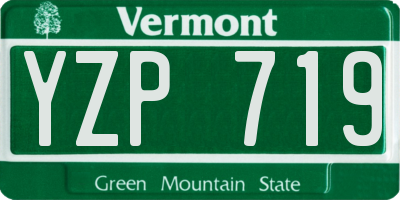 VT license plate YZP719