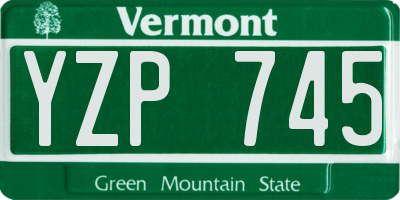 VT license plate YZP745