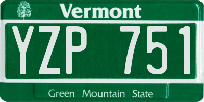 VT license plate YZP751