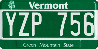 VT license plate YZP756