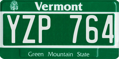VT license plate YZP764