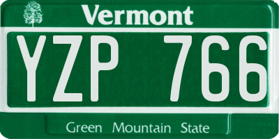 VT license plate YZP766