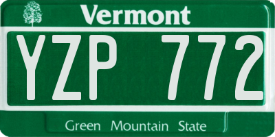 VT license plate YZP772