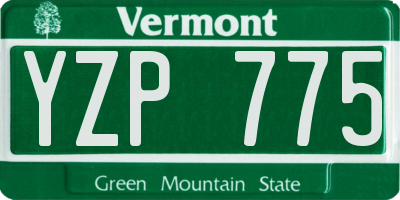 VT license plate YZP775
