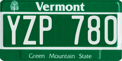 VT license plate YZP780