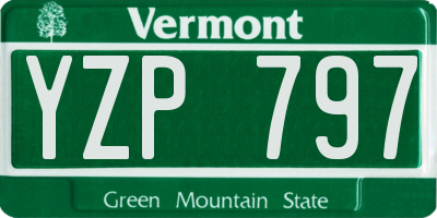 VT license plate YZP797