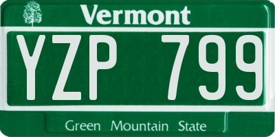 VT license plate YZP799