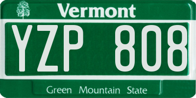 VT license plate YZP808