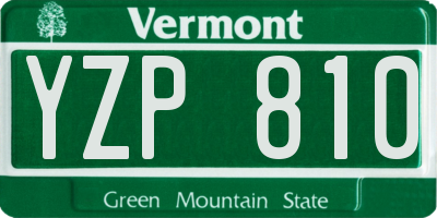 VT license plate YZP810