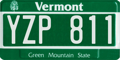 VT license plate YZP811