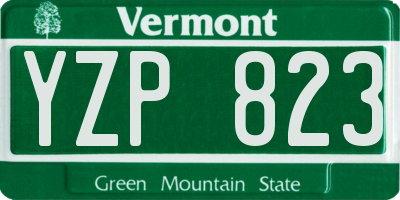 VT license plate YZP823