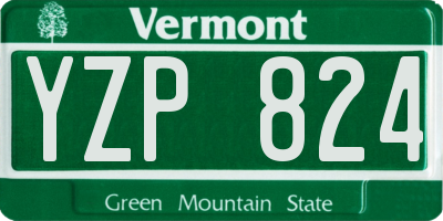 VT license plate YZP824