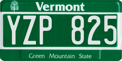 VT license plate YZP825