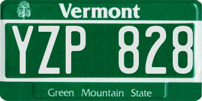 VT license plate YZP828