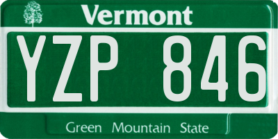VT license plate YZP846