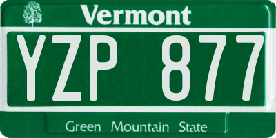VT license plate YZP877