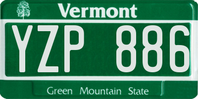 VT license plate YZP886
