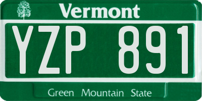VT license plate YZP891
