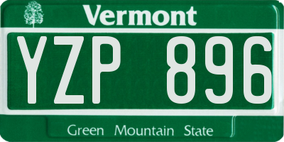 VT license plate YZP896