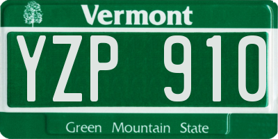VT license plate YZP910