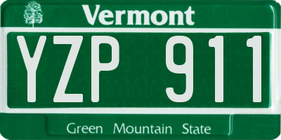 VT license plate YZP911