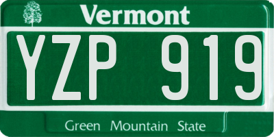 VT license plate YZP919