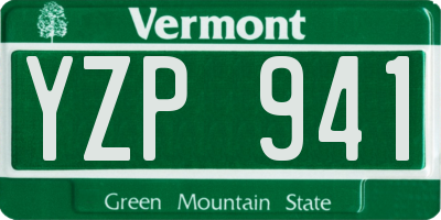 VT license plate YZP941
