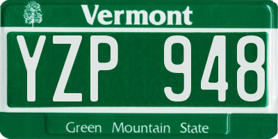 VT license plate YZP948