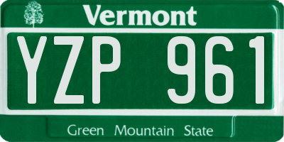 VT license plate YZP961