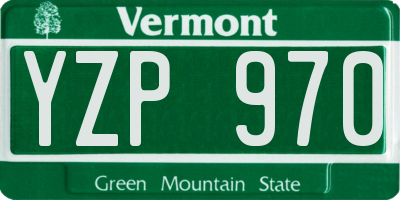 VT license plate YZP970