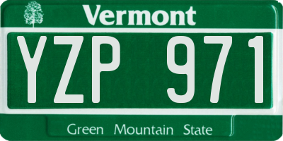 VT license plate YZP971